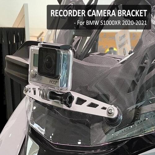 Motorcycle Accessories Driving Recorder Camera Silver Bracket Holder Mount For BMW S 1000 XR S1000XR S1000 XR S 1000XR 2020 2021