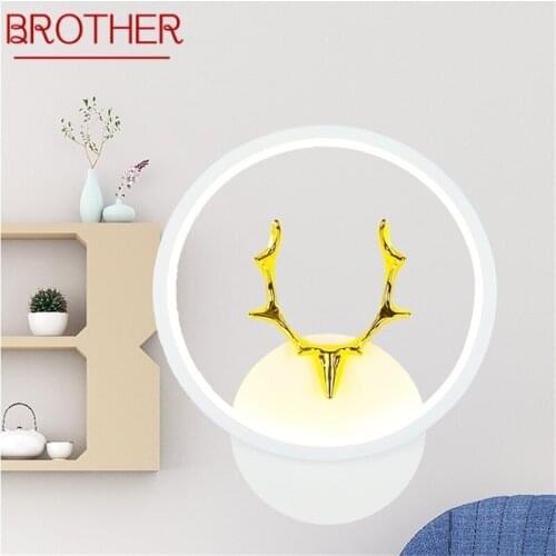 BROTHER Wall Sconces Lamps Contemporary Creative Indoor LED Simple Lights For Home Bedside