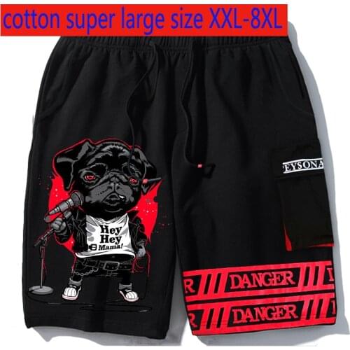 New Arrival Cotton High Quality Summer Extra Large Fashion Casual Loose Short Elastic Waist Knee Length Plus Size 2XL-7XL 8XL