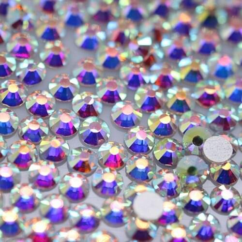 Wholesale all-size Glitter AB crystal Rhinestone Non Hot Fix FlatBack Strass glass stone Garment Rhinestone Nail Art Decoartions