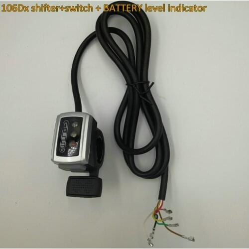 Thumb Shifter Throttle+Latching Switch+Battery Level Indicator Electric Scooter Bike Accessory MTB Tricycle Conversion Parts
