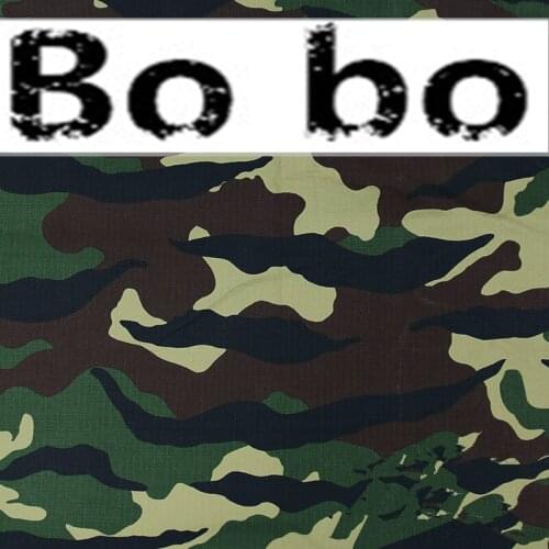 Polyester/cotton plaid camouflage custom fabric