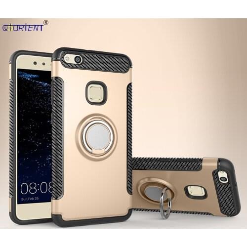 For Huawei P10 Lite Nova Lite Finger Ring Shockproof Case WAS-LX1 WAS-L03T WAS-LX2 WAS LX3 LX1A LX2J Car Holder Stand Full Cover
