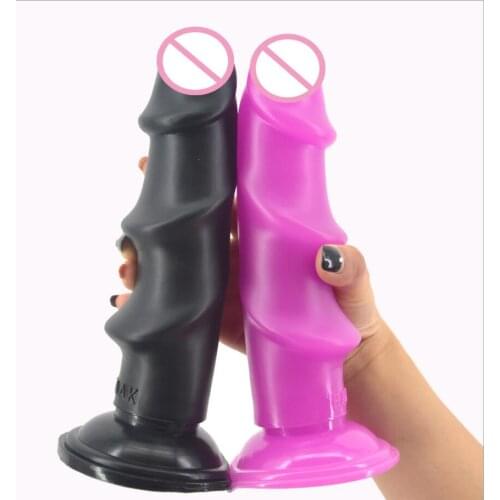 Realistic dildo suction ribbed dildo big penis sex toys for women man extreme stimulate adult sex products shop Anal plug S1806