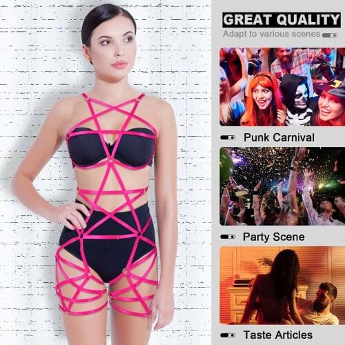 Sexy Adjustable Chest Straps Bra Women Bondage Cage Belt Hollow Out Erotic Lingerie BDSM Bandage Body Harness Bdsm Festival Rave