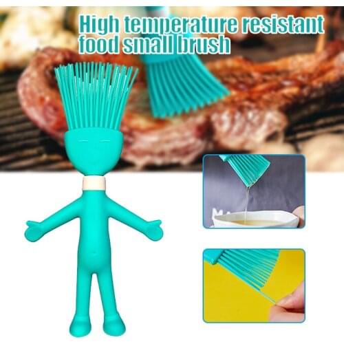 Silicone BBQ Grill Brush Creative Figurine Soft Baking Brushes Heat Resistant Oil Sauce Spreader for Cooking XHC88
