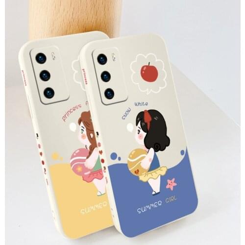 Beach Vacation Girl Phone Case For Huawei P40 P40Lite P30 P20 Mate 40 40Pro 30 20 Pro Lite P Smart 2021 Y7a Silicone Cover