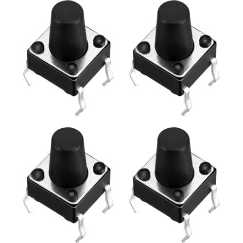 UXCELL 100PCS 6x6x8.5mm Switches Panel Momentary 4-Pin Switch PCB DIP Tactile Tact Push Button Switch Electrical Equipment