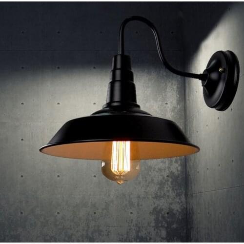 Retro Industrial Wall Mount Lamp Outdoor Barn Garage Vintage Fixture Night Light