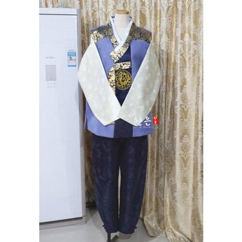 South Korea Imported Hanbok Fabric / Korean Korean Latest Mens Hanbok / Wedding Hanbok