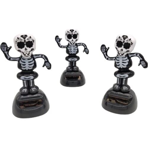 Funny Skeleton Car Dashboard Decoration Office Cab Accessories Interior Decoration Halloween Dancing Figure Toy