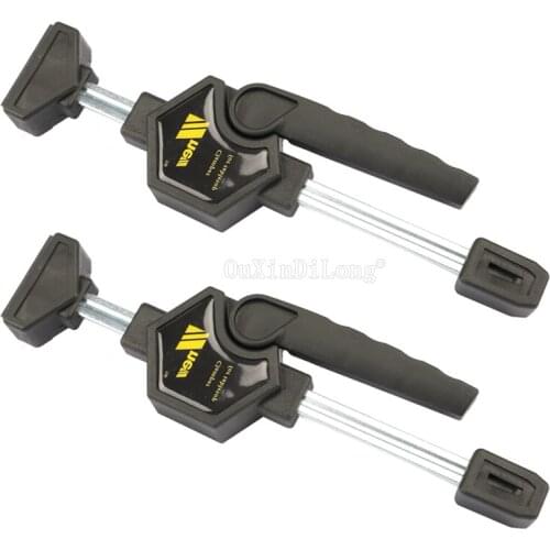 1Set Clampers for Tabletop, Kit of 2 Clamps + 2 Stops, Woodworking Workbench Clamps JF1881