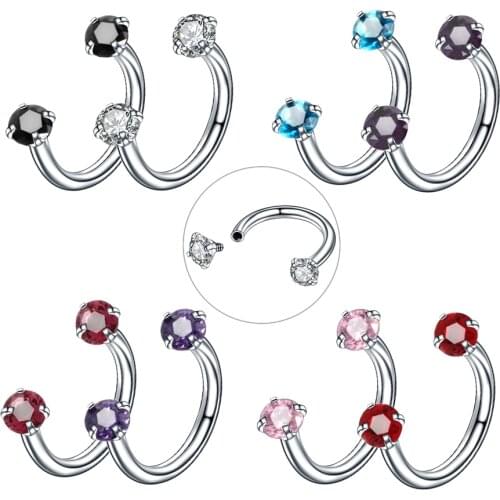 1PC Steel Nose Piercings Septum Ring Ear Cartilage Piercing Tragus Helix Piercings Nose Hoop Labret Eyebrow Rings Body Jewelry