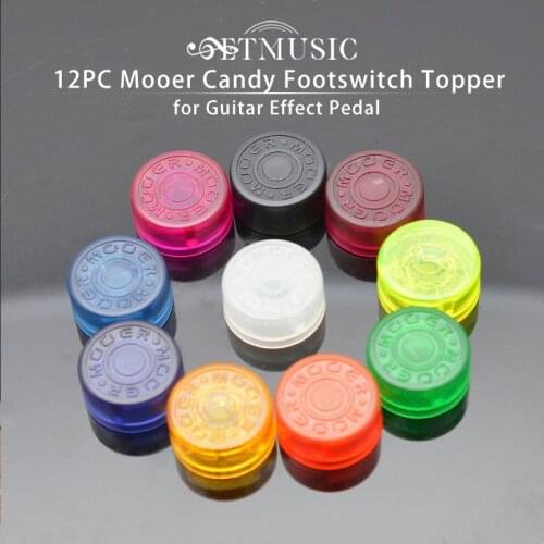 12Pcs Mooer Candy Footswitch Topper Plastic Knob Footswitch Protector for Guitar Effect Pedal Multi Color