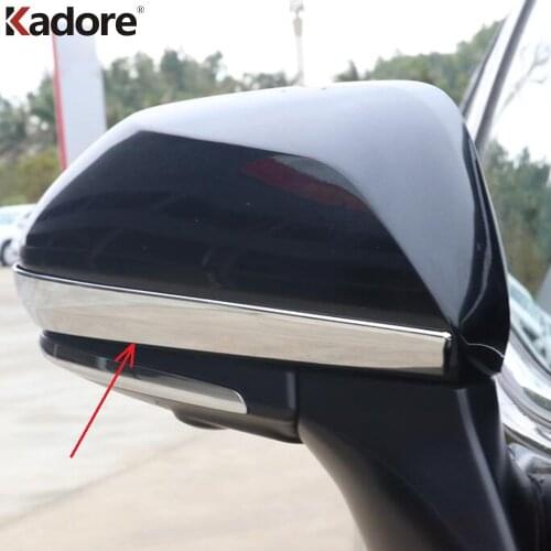 For Toyota Camry 70 2018 2019 2020 ABS Chrome Side Door Rearview Mirror Strip Cover Trim Car Styling Accessories 2pcs