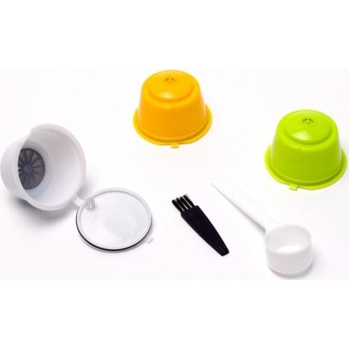 3Pcs PP Coffee Capsule set Scoop Brush Food Grade Eco-friendly Coffee Filter Baskets Soft Capsules Taste Sweet