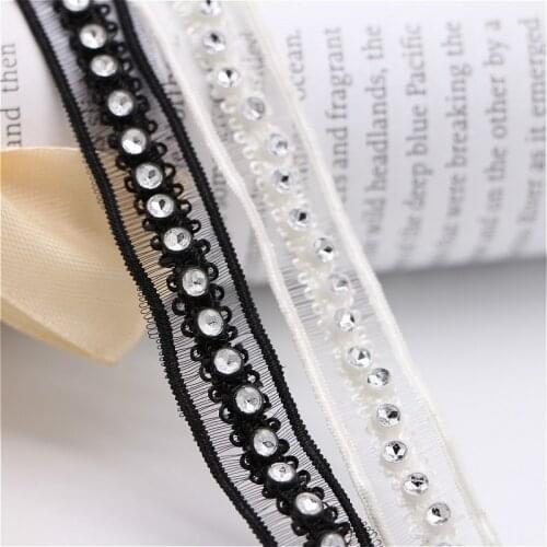 Promotional Transparent Shiny Diamond Lace Ribbon DIY Collar Cuff Hat Headwear Decorative Necklace Hand Rope Easy Make Material