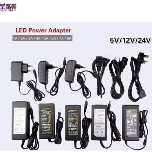 LED Power Supply Adapter DC5V / DC12V / DC24V 1A 2A 3A 5A 7A 8A 10A for 5V 12V 24V LED Strips Lamps Lighting Power Transformer