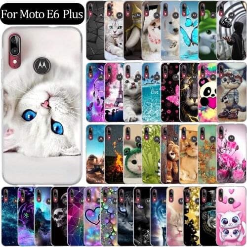Funda For Motorola Moto E6 Plus Case Silicone Soft TPU Phone Cover For Motorola E6 Plus Case Coque Capas Protective Bumper Shell