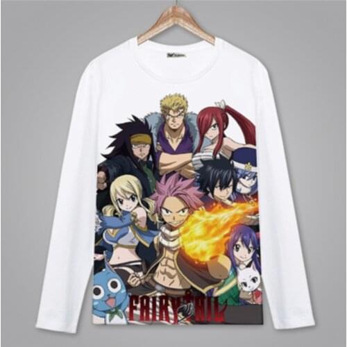 Anime FAIRY TAIL Long Sleeve T-Shirt Spring Autumn kawaii Clothing Unisex Adult Child T Shirt harajuku tshirt