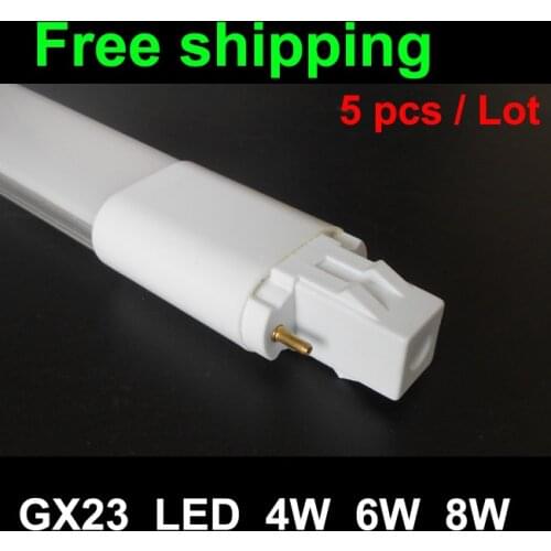 Gx23 LED PL Lamp SMD 85-265V 4W 6W 8W 35 28 18 pcs SMD 2835 tube lamp GX23 LED lamp PL warm white/white/cold white