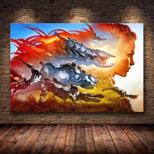 Horizon Zero Dawn Game Posters Multi Pictures Canvas Wall Artwork Home Decor Paintings for Teens Kids Living Room Decoration
