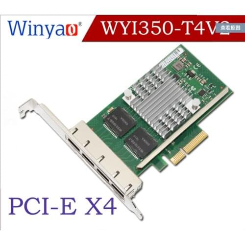 I350-T4V2 4-Port Gigabit Ethernet PCI-Express X4 I350AM4 Server Adapter Network Card