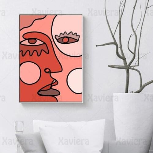 Creative Art Poster Abstract Cubism Face Canvas Painting Nordic Modern Pictures On The Wall Home Decoration Living Room No Frame