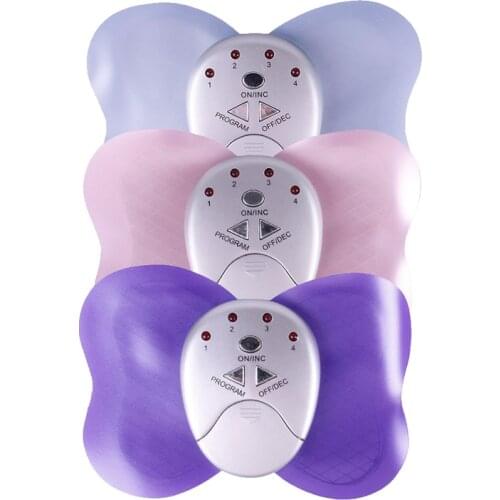 Butterfly Electric Body Massage Pads Electrode ABS Muscle Stimulator Training Therapy Massager Slimming Waist Weight Loss
