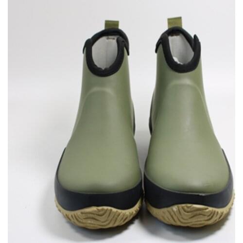 2021 New Mens Pull-on Rain Boots Waterproof Rubber Ankle Boots Outdoor Leisure Fishing Boots Student Rain Boots