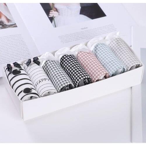 7PCS/LOT Women Cotton Panties Cozy Underpants Womens Underwear Girl Cute Briefs Seamless Calcinhas Sexy Lingeries Female Pants