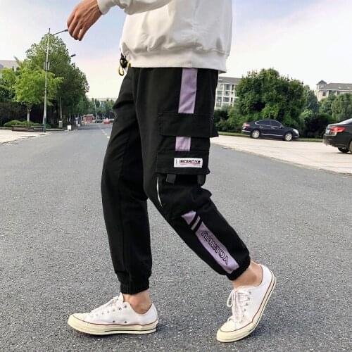 New Mens Leisure pants Fashion Big pocket Street attire Mens pants Loose Men Long pants Hip Hop sports pant Size S-3XL