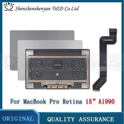 New Grey Silver A1990 Trackpad Touchpad for Macbook Pro Retina 15" Touchbar A1990 Track pad Touch pad with Cable 2018 2019 Years