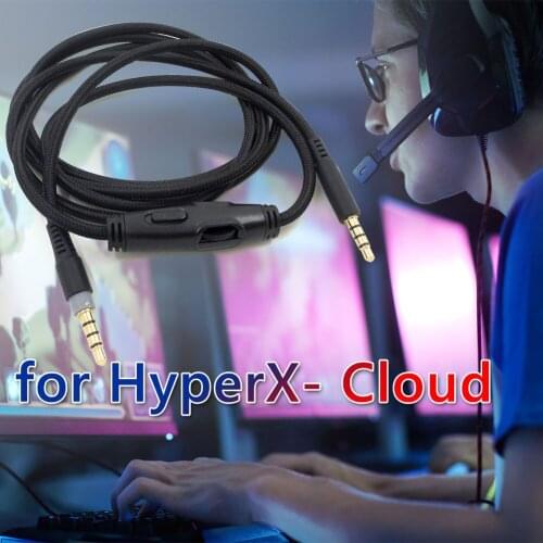 Headphone Audio Cable Replacement Headphone Speaker Earphone Accessories for HyperX Cloud/Cloud Alpha Gaming Headset