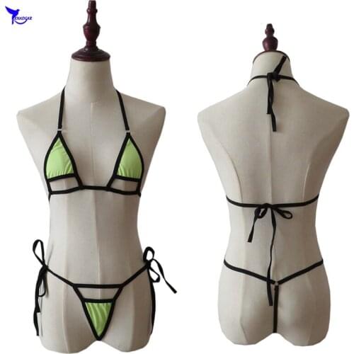 G String Extreme Sexy Micro Bikinis Set Women Mini Thong Swimwear Strappy Microkini Bathing Suit Exotic Sex Costumes Swimsuit