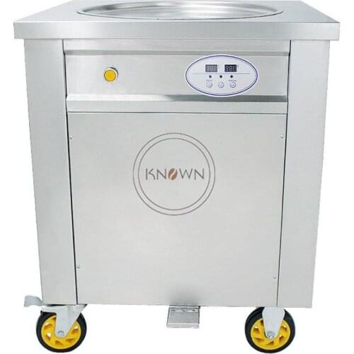 Thailand Single Round pan 45cm/50cm Fried/Fry Ice Cream maker/making roll/roller Machine