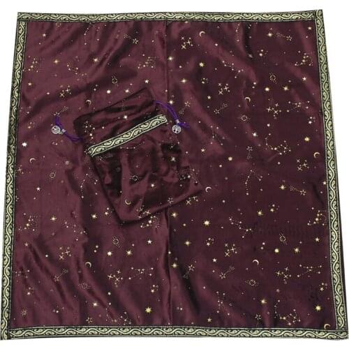The Dutch Velvet Divination Tablecloth with Bag Dream Constellation Altar Cloth Cards Board Game Table Cover