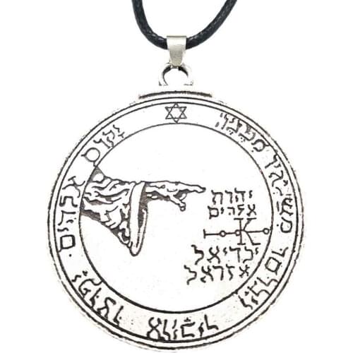 Pentacle Of The Moon Key Of Solomon Talisman Amulet Jewelery Israel Gifts Men Women Necklace