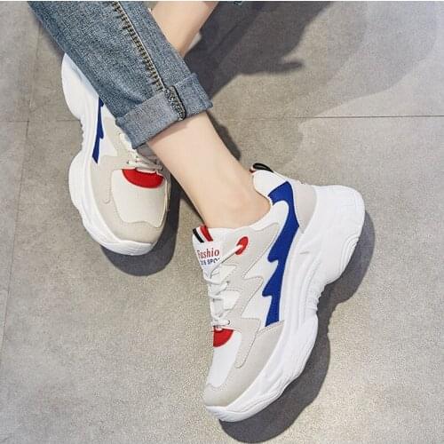 ZXWFOBEY 2019 Womens Shoes Spring Sneakers Womens Fashion Shoes On The Platform Womens Shoes Breathable Mesh Sneakers