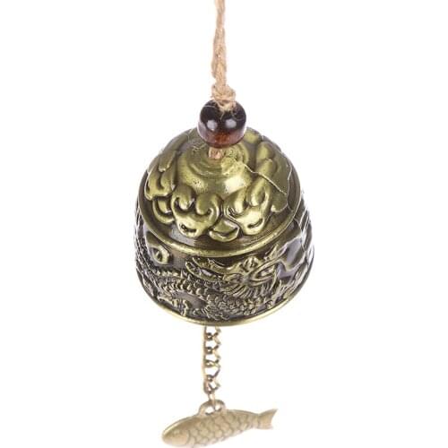 1pc Dragon/Fish Feng Shui Bell Blessing Good Luck Fortune Hanging Wind Chime Decorative pendant Decoration Crafts