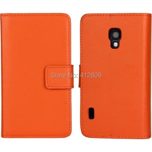 11Colors New Genuine Leather Stand Wallet Pouch Skin Cover Case for LG Optimus L7 II ID Card Holder Cellphone Bags Free