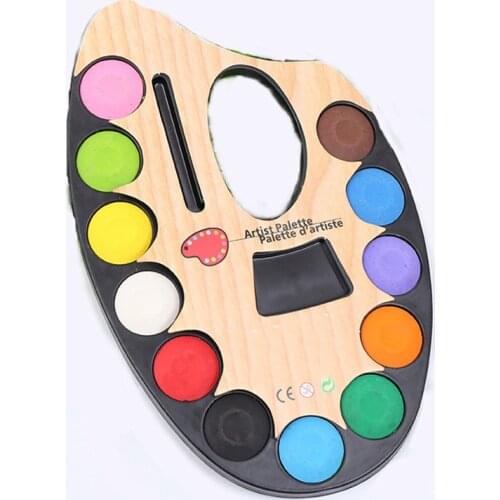 12Colors/set Solid Watercolor Paints with Paintbrush Professional Water color Paints Portable Kids Watercolor Art Supplies