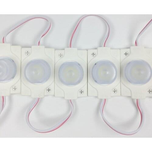 20pcs 12V LED module store front window lighting lens sign Lamp 1 SMD 3030 Cool white Strip Light led backlight ip67 Waterproof