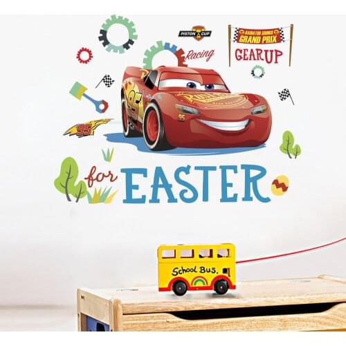 3D Window Effect Cartoon Disney Cars PVC Wall Stickers For Kids Room Home Decor Living Room Wall Decals Mural Art Diy Poster