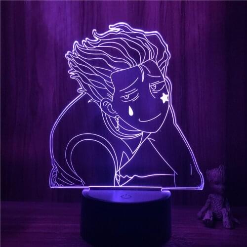 3D Lamp Anime Hunter X Hunter Hisoka Cute Q LED NightLight Figure 7 Colors Touch Table Bedroom Decor Night Light Gift