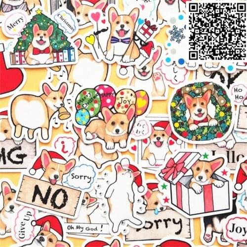 New 40 Pcs Dogs have Christmas Decal Mobile/PC car phone Self waterproof Scrapbooking Stickers Car Sticker Wedding Decoration