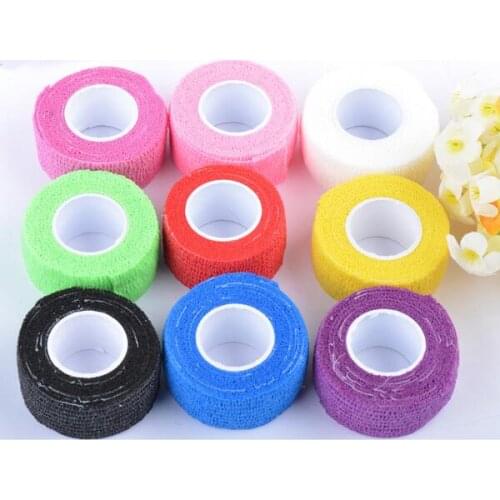 5Rolls Non-woven Nail Art Polish Remove Bandage different Colors Nail Elasticity Roll Tape Tools. 2.5cm*4.5m