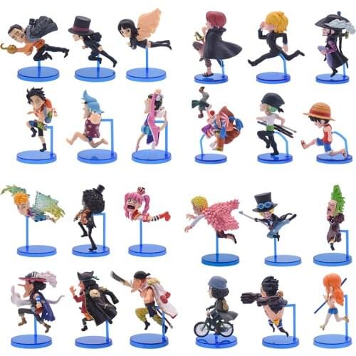 6pcs/set One Piece Figure Set Luffy Zoro Shanks Ace Nami PVC Anime Action Figures Collectible Model Dolls Toys Full set Hot Sale