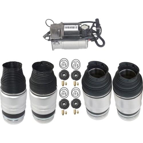 AP01 For Audi Q7 4 PCS Air Suspensions & 1 PCS Compressor Pump 7L6616403B 4154033050 2007-2016