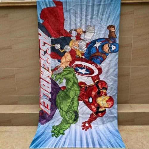 The Avengers Captain America Bath Towel Swimming Towel Cartoon Super hero Kid Boy Adult Beach Towel Throw Blanket Home Textile